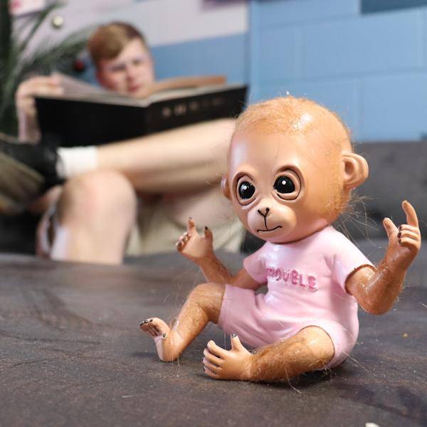 5.5" Pink Trouble Shirt Monkey 5