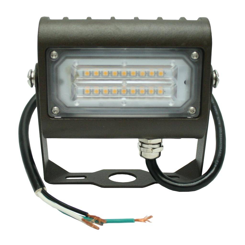 15 watt 100/277 volt 3000K Natural White Bronze LED Flood Light 1