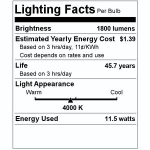 11.5 watt 48" T8 Medium Bi-Pin Base 4000K Cool White Plastic Frosted LED (4 Pack) 2