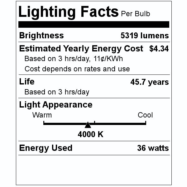 2' 36 watt 120/277 volt 4000K Dimmable LED Retrofit Bar Light Kit 2