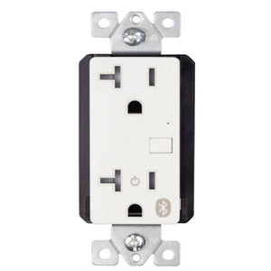 White 20 amp 120 volt C-Max Bluetooth Outlet 1