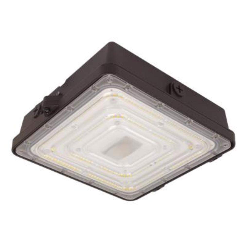 40 watt 277/480 volt CCT Selectable Bronze Dimmable LED Canopy 1