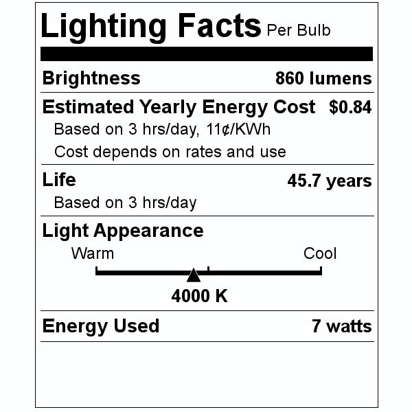 7 watt 120/277 volt PL 2-Pin Base 4000K Cool White LED Light Bulb 2