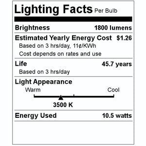 10.5 watt 120/277 volt 48" T8 Bi-Pin Base 3500K Neutral White Non-Dimmable LED 2