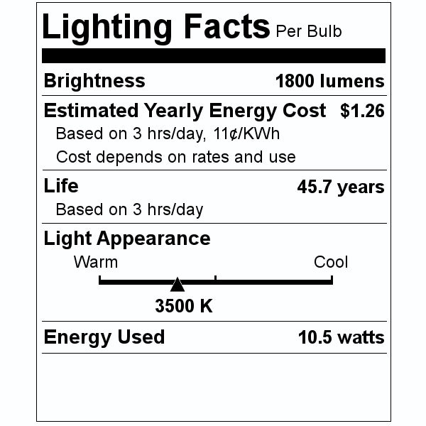 10.5 watt 120/277 volt 48" T8 Bi-Pin Base 3500K Neutral White Non-Dimmable LED 2