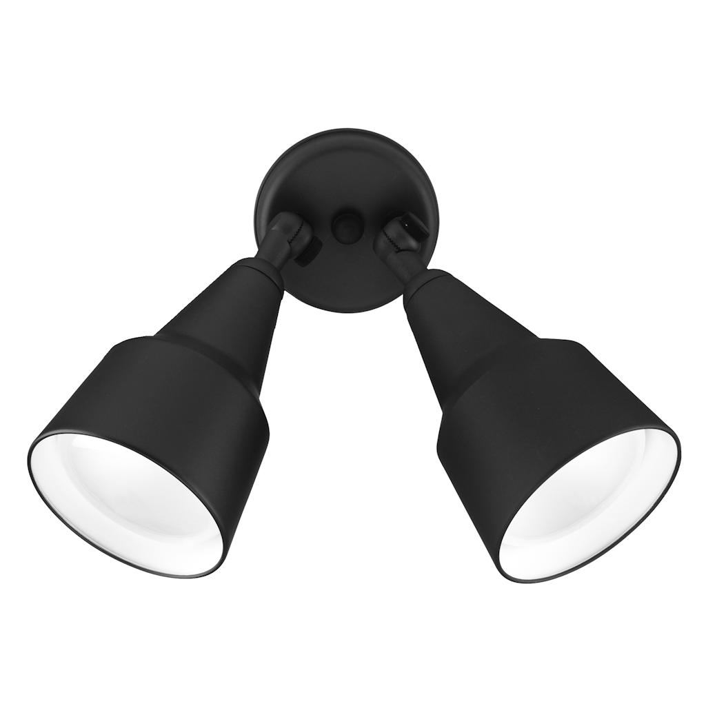 Black 120 volt Double Cone Flood Light 1