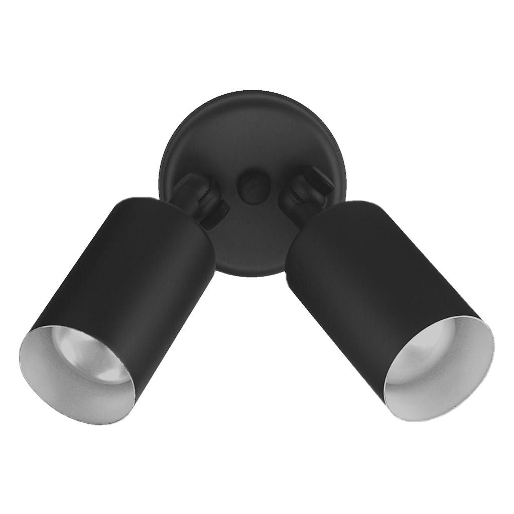 Black 120 volt Double Bullet Flood Light 1