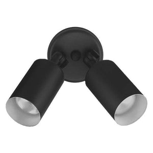 Black 120 volt Double Cylinder Bullet Outdoor Flood Light 1
