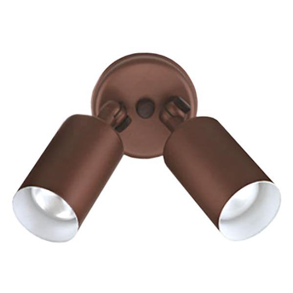 Bronze 120 volt Double Cylinder Bullet Outdoor Flood Light 1