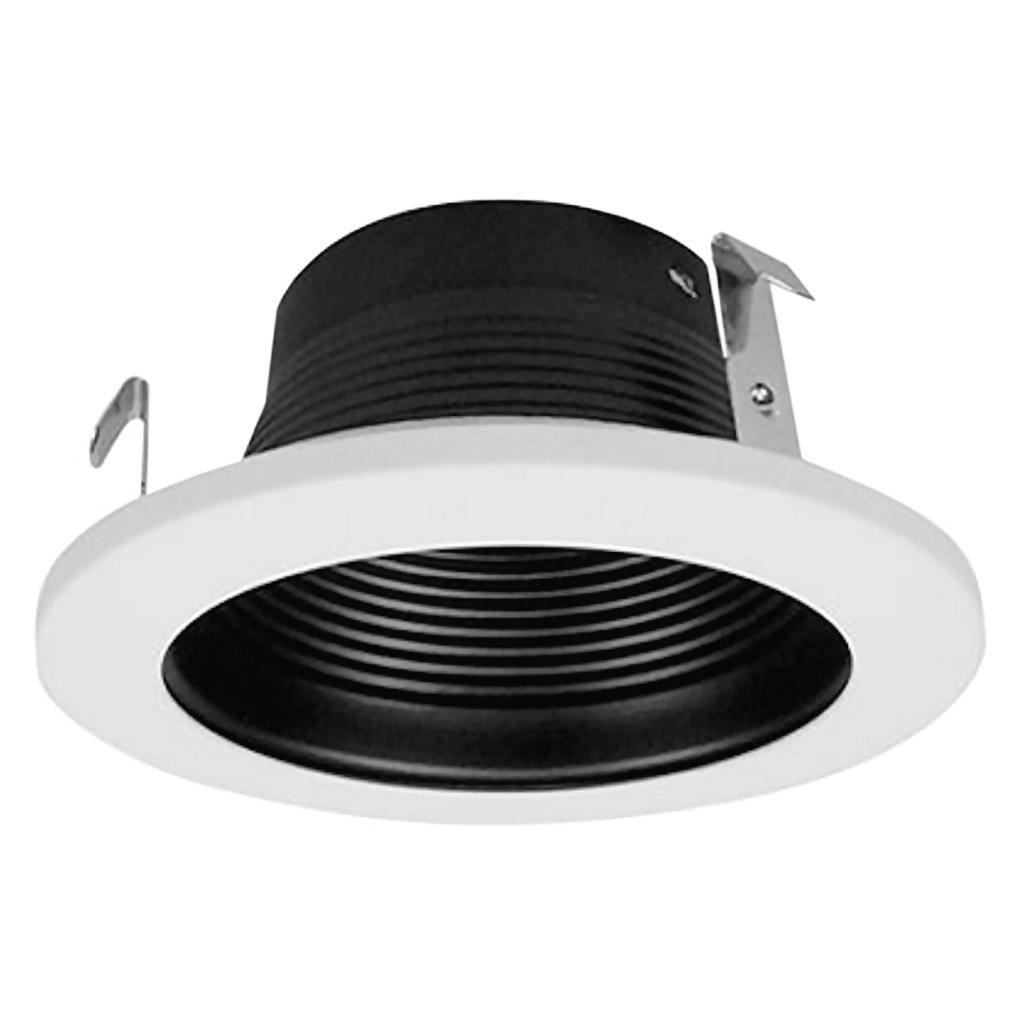 4" White Recessed Baffle Trim 1