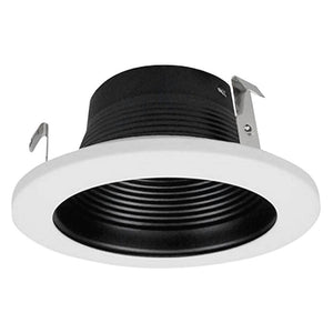 4" White Recessed Baffle Trim 1