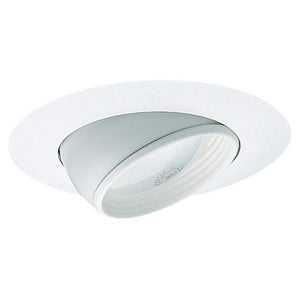 6" White Eyeball Baffle Trim 1