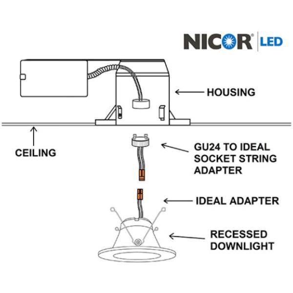 6" GU24 Socket String Adaptor 2