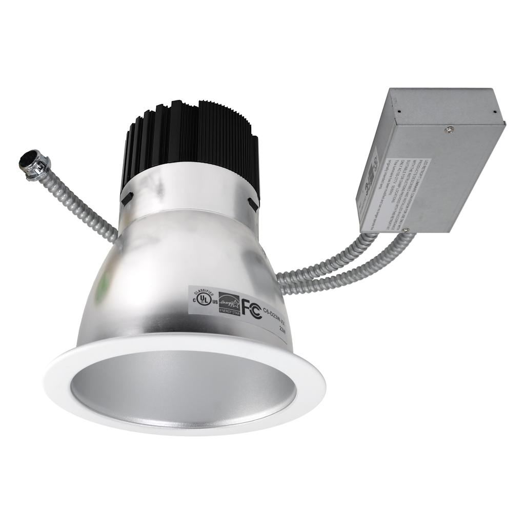6" 27 watt 120/277 volt 4000K Dimmable Commercial LED Downlight Retrofit 1