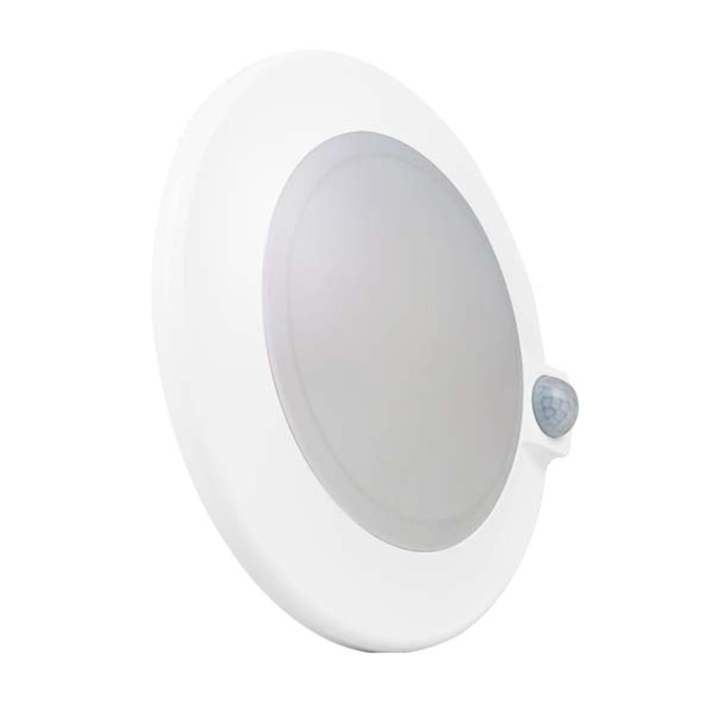 6" 14.5 watt 120 volt CCT Selectable Round White LED Downlight with Motion Sensor 1