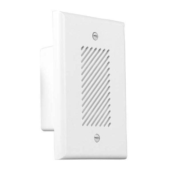 4" Nicor Matte White Electronic Door Chime With Nickel Button 2