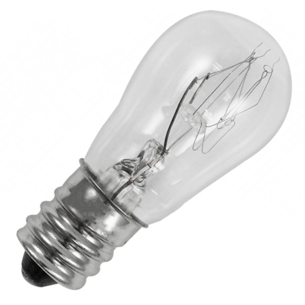 6 watt 24 volt S6 Candelabra Screw Base Clear 1