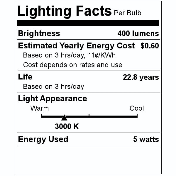 5 watt MR16 Bi-Pin Base 3000K Natural White LED 2