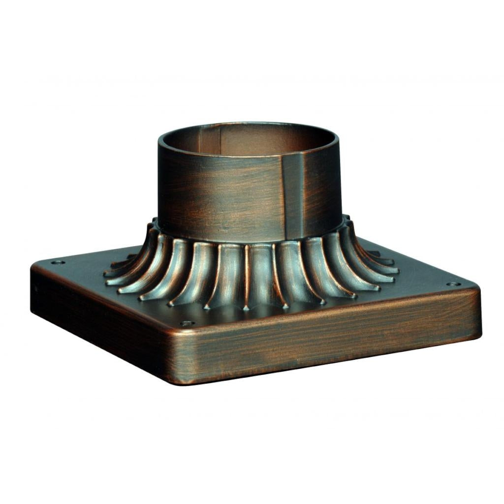 6" Bronze Square Pier Mount Base 1