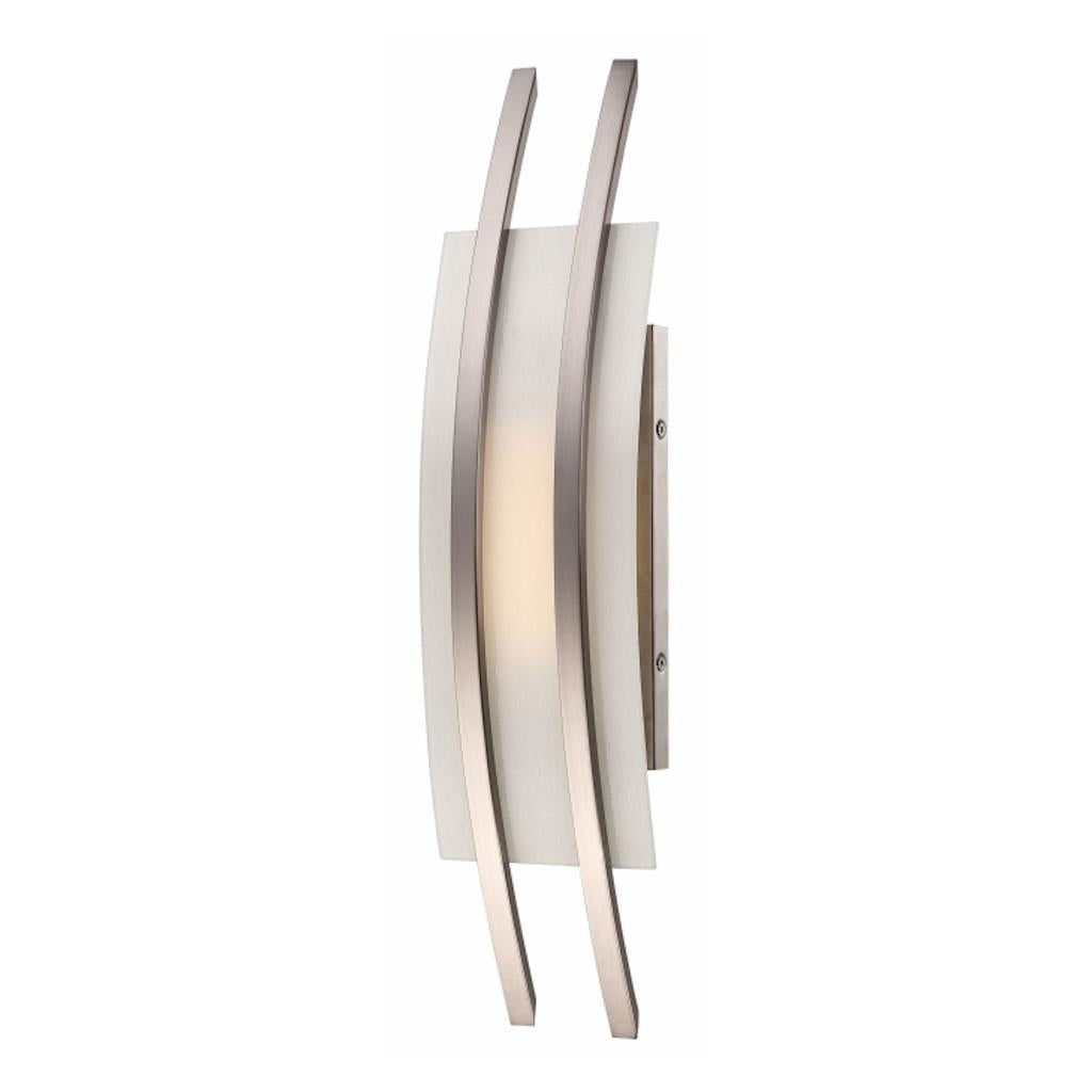 1 LED Module Brushed Nickel with Frosted Glass Wall Sconce 1
