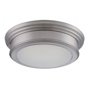 20 watt 120 volt 14" Brushed Nickel Frosted Glass Shade LED Ceiling Light Fixture 1