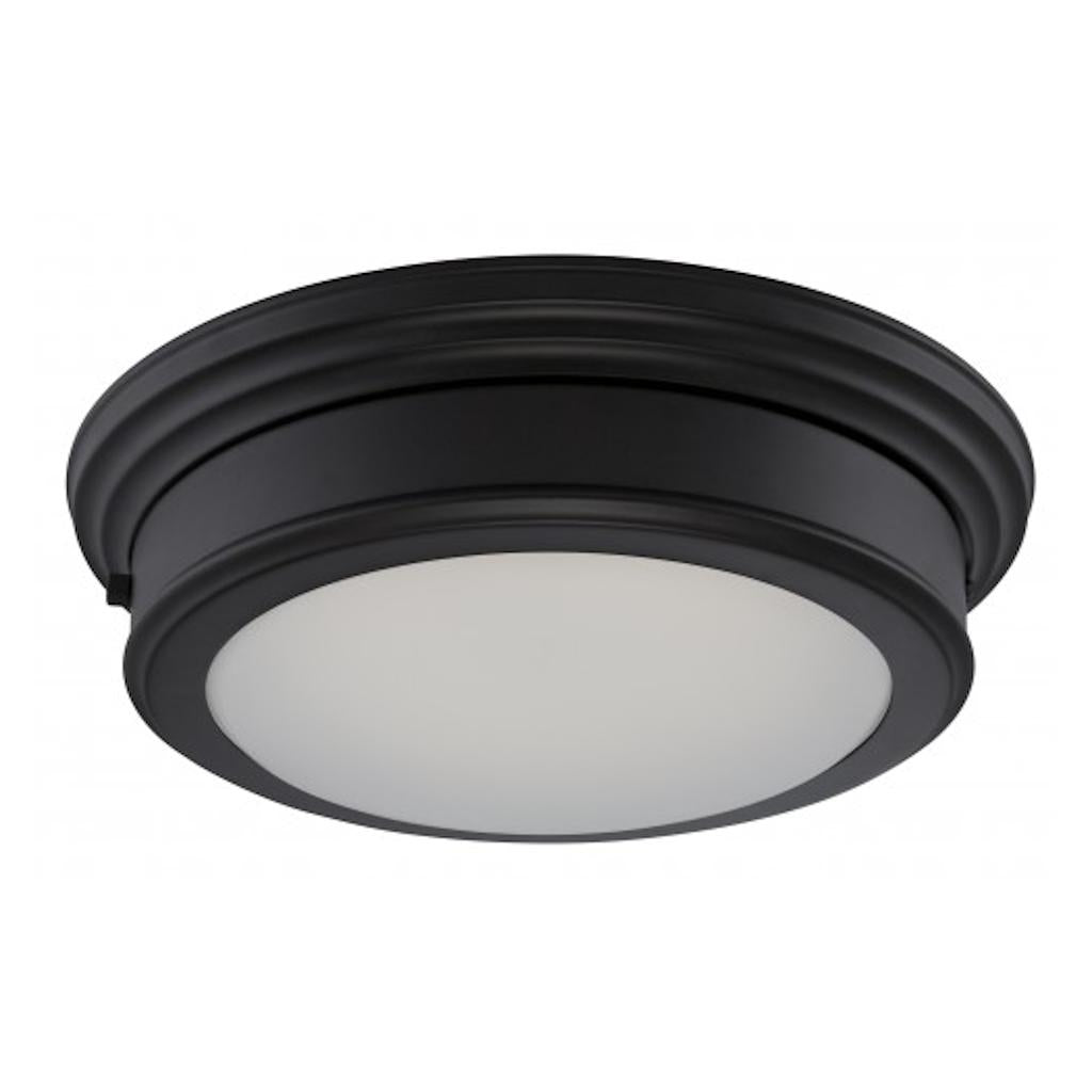 14" 20 watt 120 volt Aged Bronze Frosted Glass Shade LED Ceiling Light Fixture 1