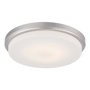 13" 18 watt 120 volt 3000K Brushed Nickel Opal Frosted Glass Shade LED Ceiling Light Fixture 1