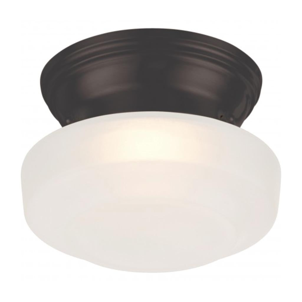 6" 12 watt 120 volt 3000K Natural White Mahogany Bronze Frosted Glass Shade LED Ceiling Light Fixture 1