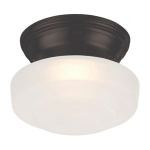 6" 12 watt 120 volt 3000K Natural White Mahogany Bronze Frosted Glass Shade LED Ceiling Light Fixture 1