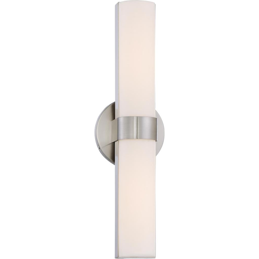 2 Module 20 watt 120 volt 3000K Brushed Nickel Dimmable LED Vanity Light 1