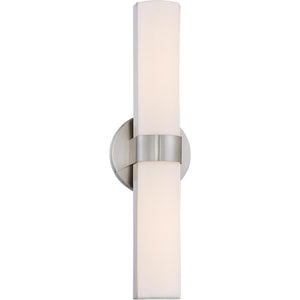 2 Module 20 watt 120 volt 3000K Brushed Nickel Dimmable LED Vanity Light 1