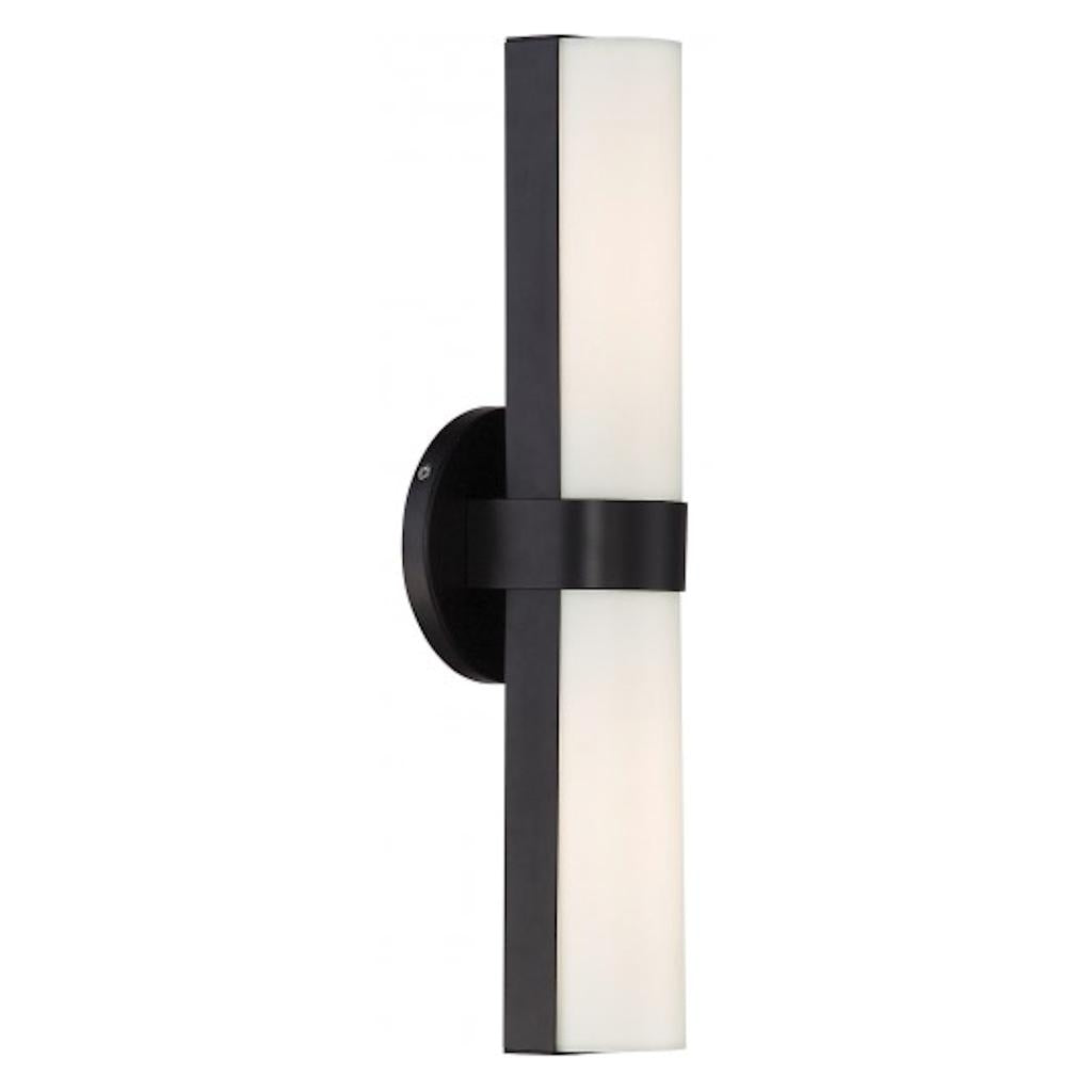 2 Module 20 watt 120 volt 3000K Aged Bronze Dimmable LED Wall Light 1