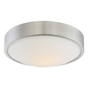 13" 16 watt 120 volt Brushed Nickel White Glass Shade LED Ceiling Light Fixture 1