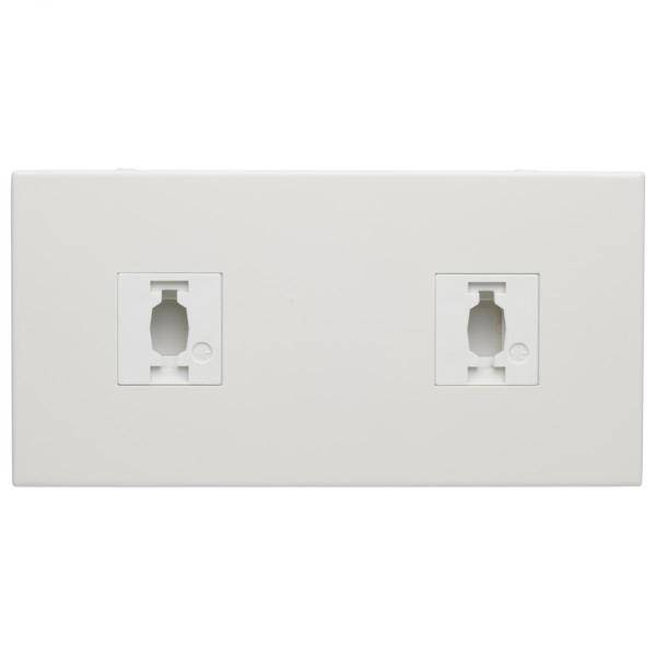 White Rectangular Double Monopoint Adapter 2
