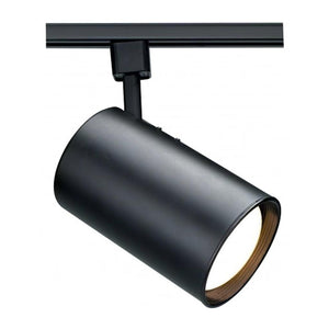 1 Light Black Straight Cylinder Track Lighting Head 1