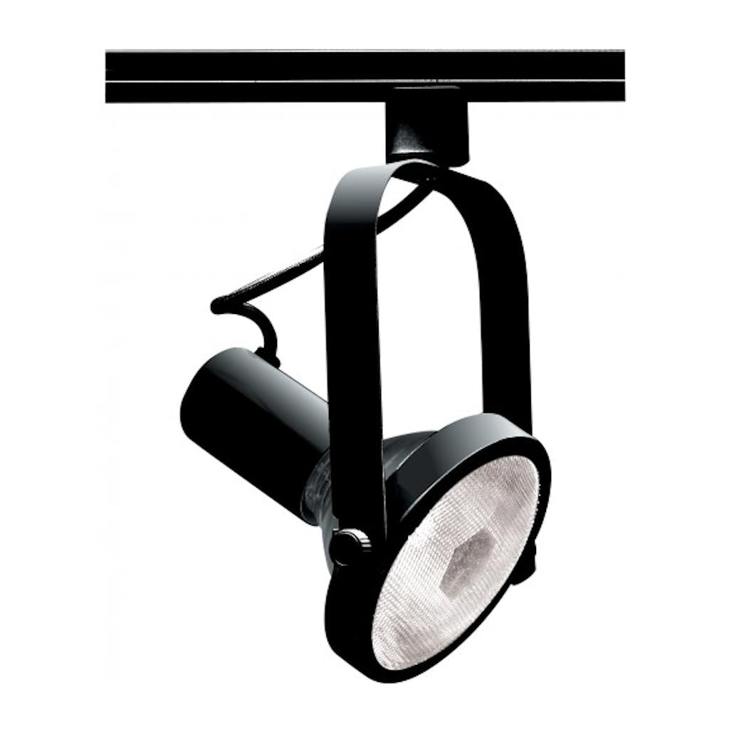 1 Light Black Gimbal Ring Track Lighting Head 1