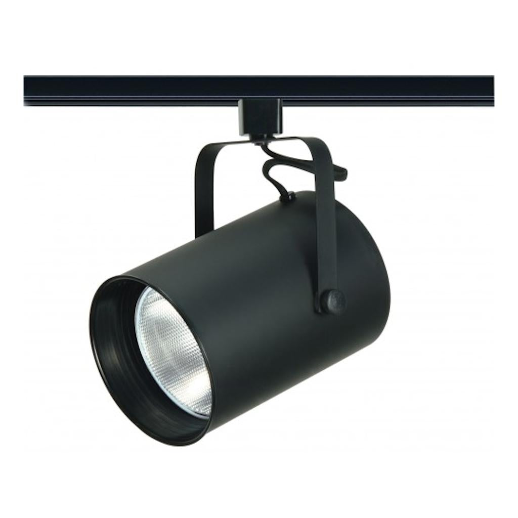 1 Light Black Straight Cylinder Track Lighting Head 1