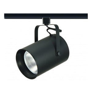 1 Light Black Straight Cylinder Track Lighting Head 1