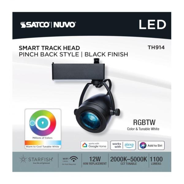 12 watt 120 volt CCT Selectable Matte Black LED Track Head 2