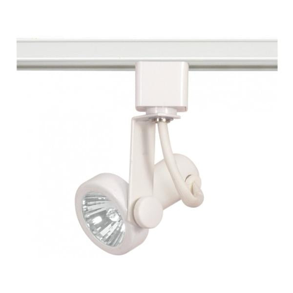 1 Light White Gimbal Ring Track Lighting Head 1