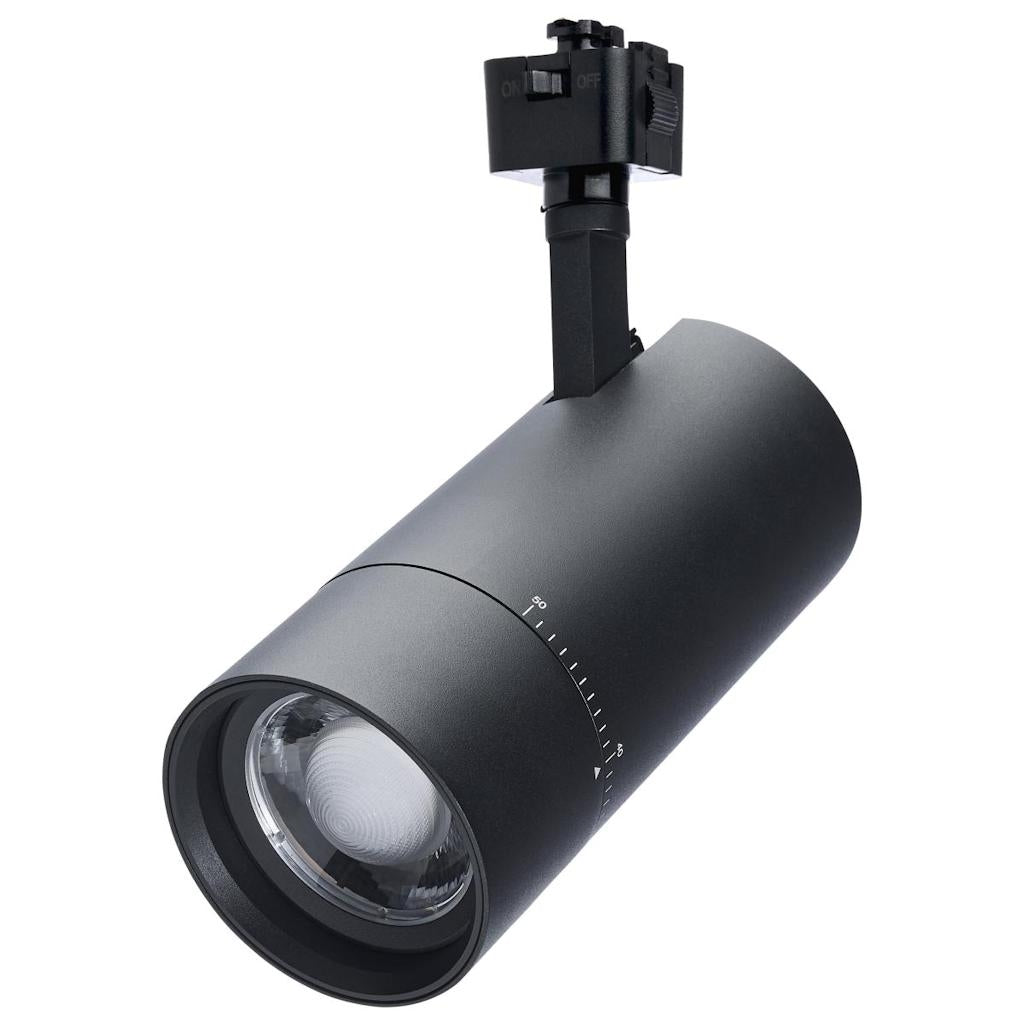 30 watt 120 volt CCT Selectable Matte Black J-Style LED Track Head 1