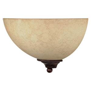 1 Light Old Bronze Tuscan Suede Glass Shade Wall Sconce Light Fixture 1