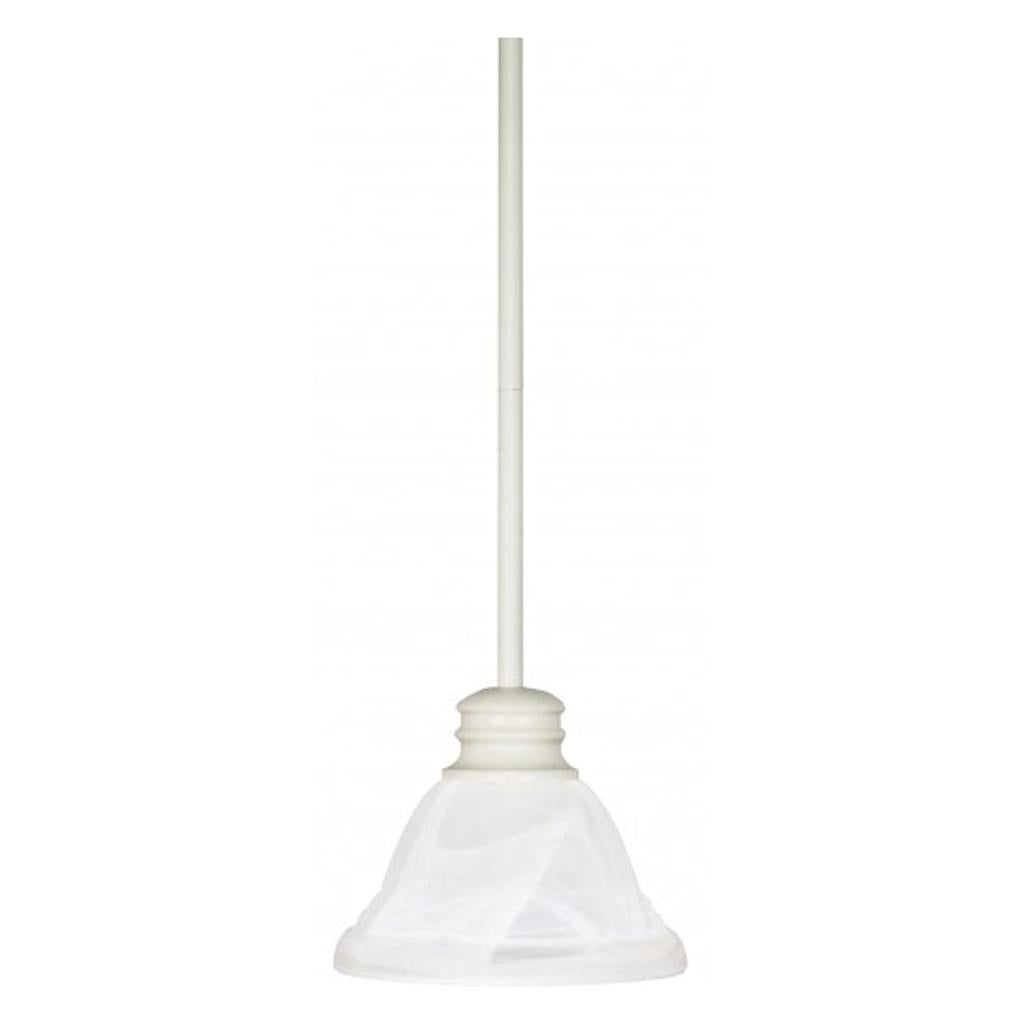 1 Light Textured White Alabaster Glass Shade Mini Pendant Light Fixture 1