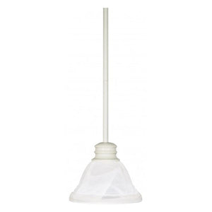1 Light Textured White Alabaster Glass Shade Mini Pendant Light Fixture 1