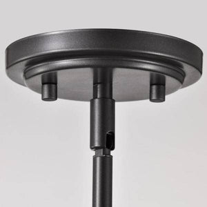 17" 3 Light Gun Metal Satin White Glass Pendant Light Fixture 3