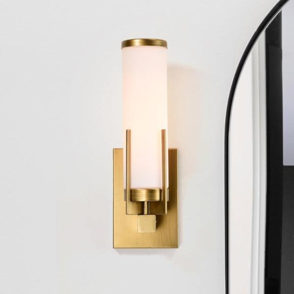 1 Light 120 volt Natural Brass Indoor Vanity Light Fixture 2