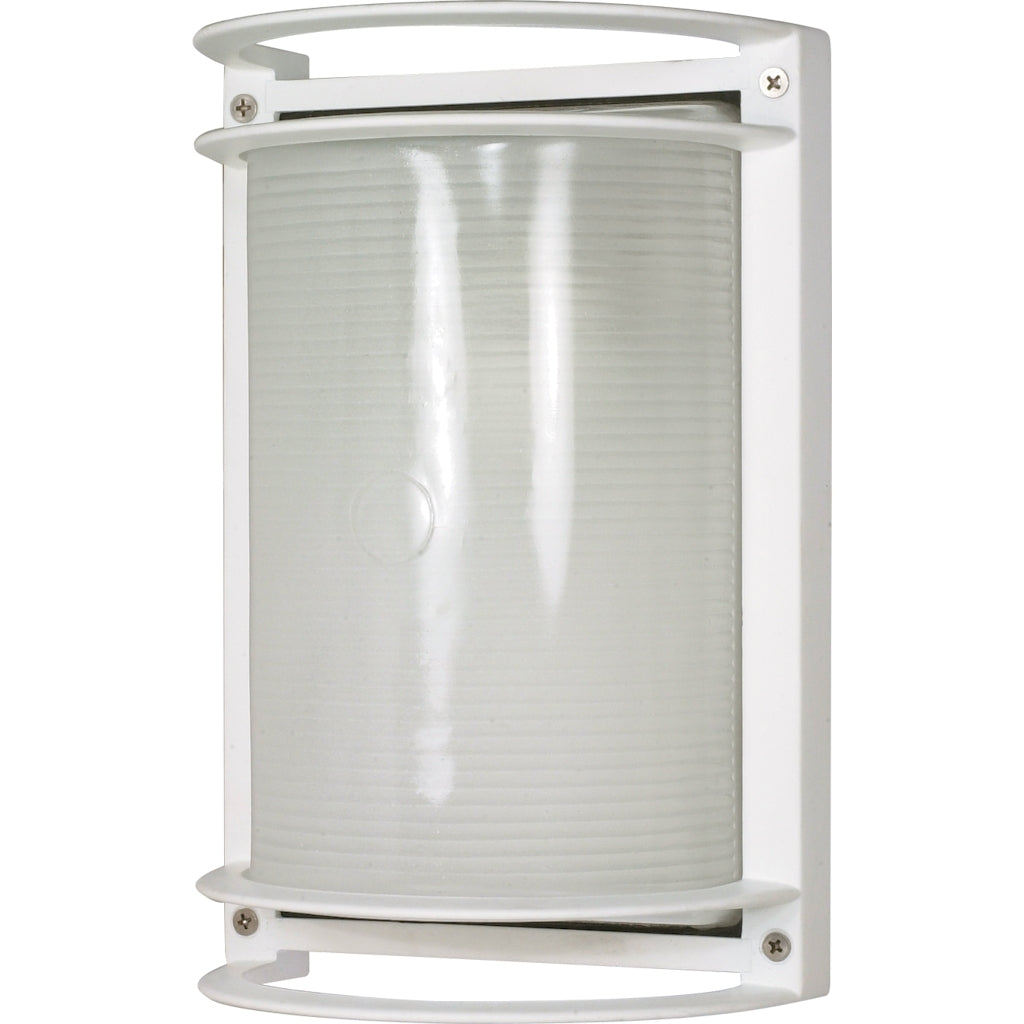 1 Light 10" Semi Gloss White Bulkhead Light Fixture 1