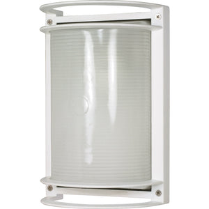1 Light 10" Semi Gloss White Bulkhead Light Fixture 1