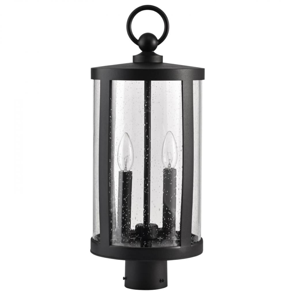 2 Light 120 volt Matte Black Post Top Lantern 1