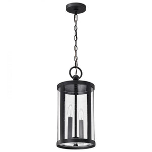2 Lamp 120 volt - Matte Black Hanging Lantern 1